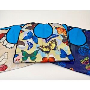 Beautiful Butterfly 3Pack Adult Bibs Waterproof & Easy-Clean Clothing Protectors